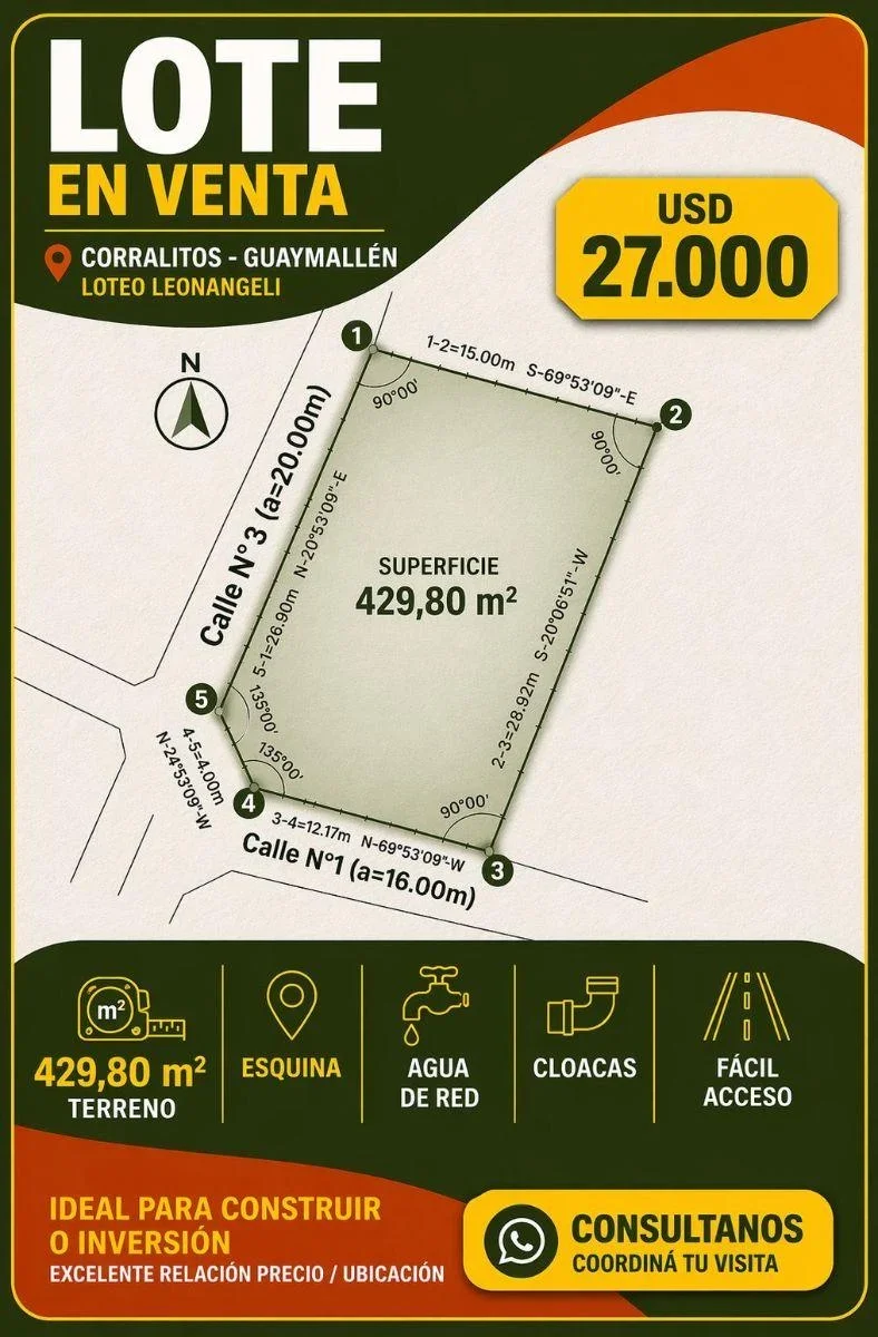 Terreno en Venta en Guaymallen, Mendoza